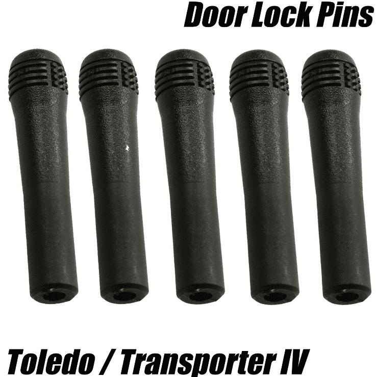 5x Door Locking Lock Pins Pull Knobs Black Plastic for VW Transporter T4