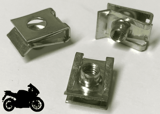 5x Fairing Clips M4 Bodywork Panel Speed Clips Motorcycle Bike U Nut Kawasaki