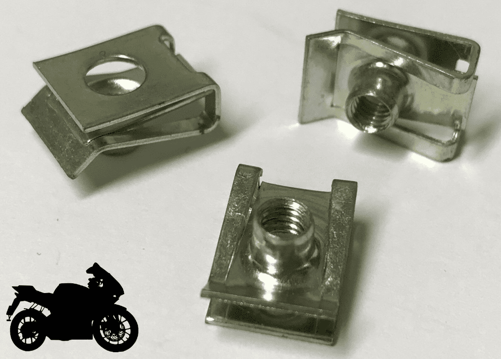 5x Fairing Clips M4 Bodywork Panel Speed Motorcycle Bike U Nut for Honda BMW