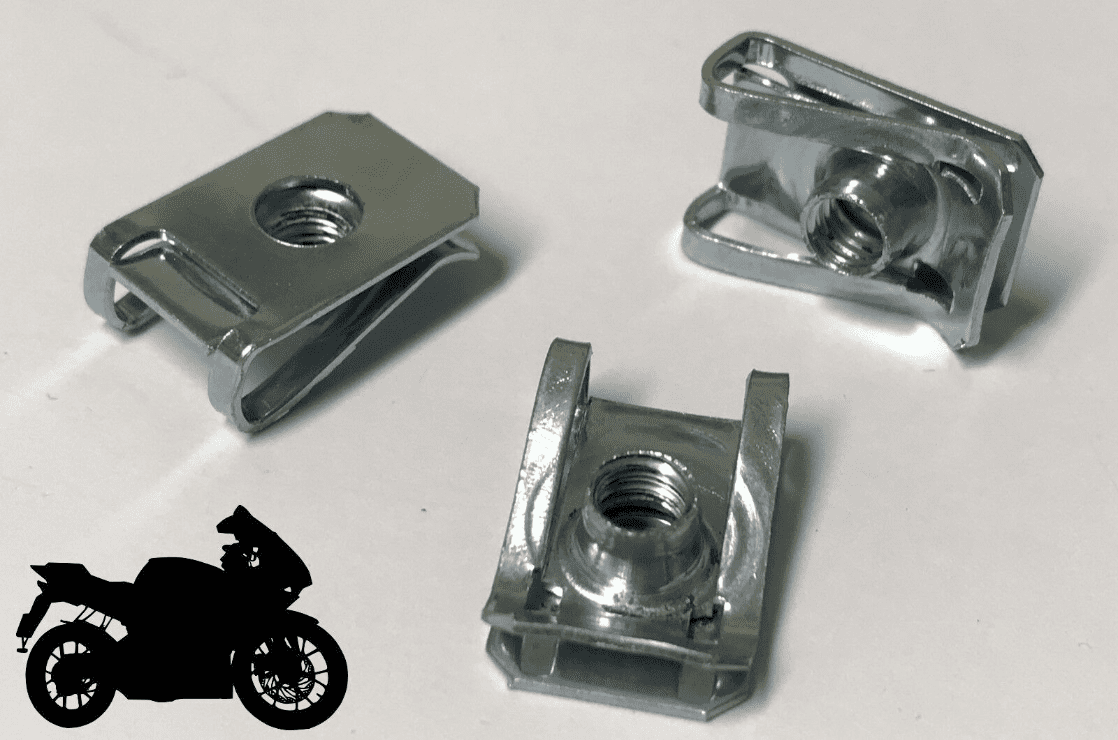 5x Fairing Clips M6 Bodywork Panel Speed Clips Motorcycle Bike U Nut Suzuki
