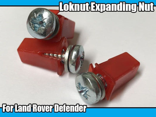 5x Floor Bulkhead Locknut Expanding Nut Screws Kit for Land Rover Defender Red