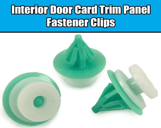 5x Green Clips for Land Rover & Renault Interior Door Card Trim Panel Fascia