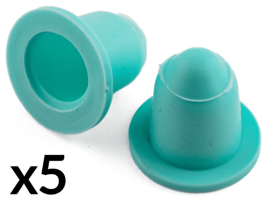 5x Green Rubber Grommets for VW Golf Passat Jetta Moulding Strip Rubstrip