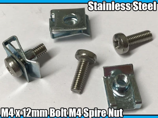 5x M4x12mm Stainless Steel Machine Screws Pozi Head Bolt M4 Chimney Lug Nuts