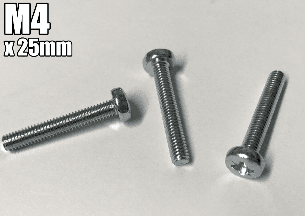 5x M4X25mm Pozi Head Pozidrive Posi Pan Phillips  Machine Screws Bolts