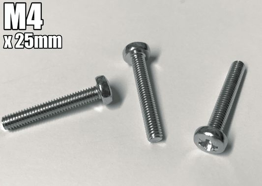 5x M4X25mm Pozi Head Pozidrive Posi Pan Phillips  Machine Screws Bolts