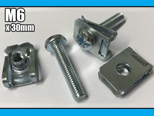 5x M6X30mm Pozi Head Machine Screw & M6 Speed Nut Fairing