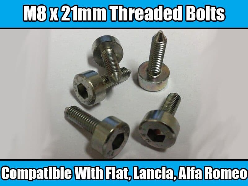 5x Metal Bolts M8X21mm for Fiat Bravo Lancia Delta, Alfa Romeo Bumper