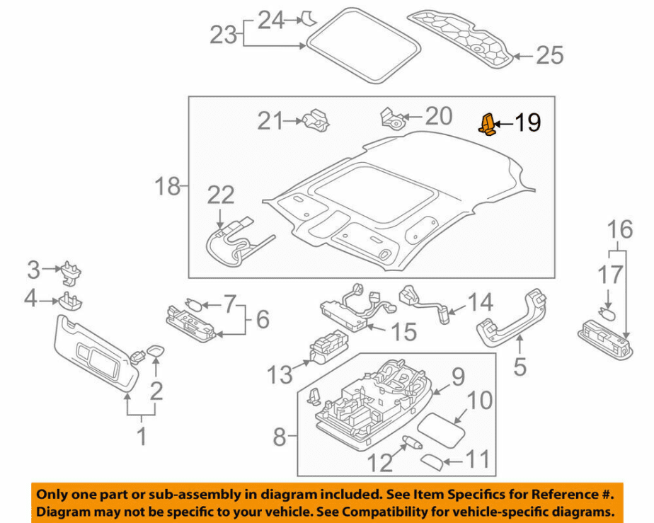5x Metal Piston Interior Roof Boot Door Panel Insert Clips for VW Golf Audi Tt