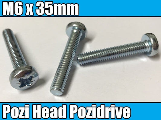 5x Motor Bike M6 Spire Chimney Nut & 40mm Pozi Machine Screw