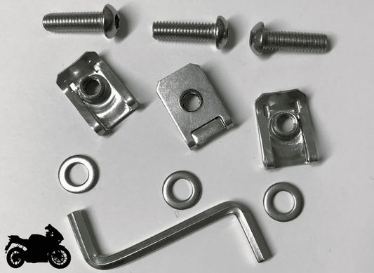 5x Motor Bike Panel Set Steel Bolts M6 U C Lug Nuts Metal Washer