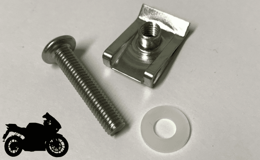 5x Motorbike Fairing M5 Button Head Bolt, Nuts & Plastic Washer