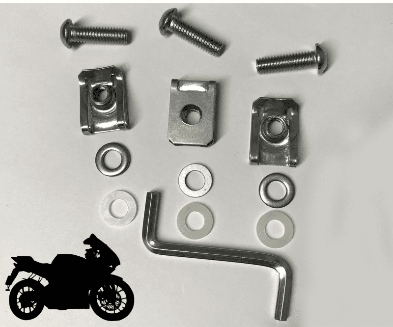 5x Motorbike Fairing Panel Set M6 Bolts, Speed Fasteners & Washers