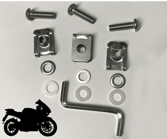 5x Motorbike Fairing Panel Set M6 Bolts, Speed Fasteners & Washers