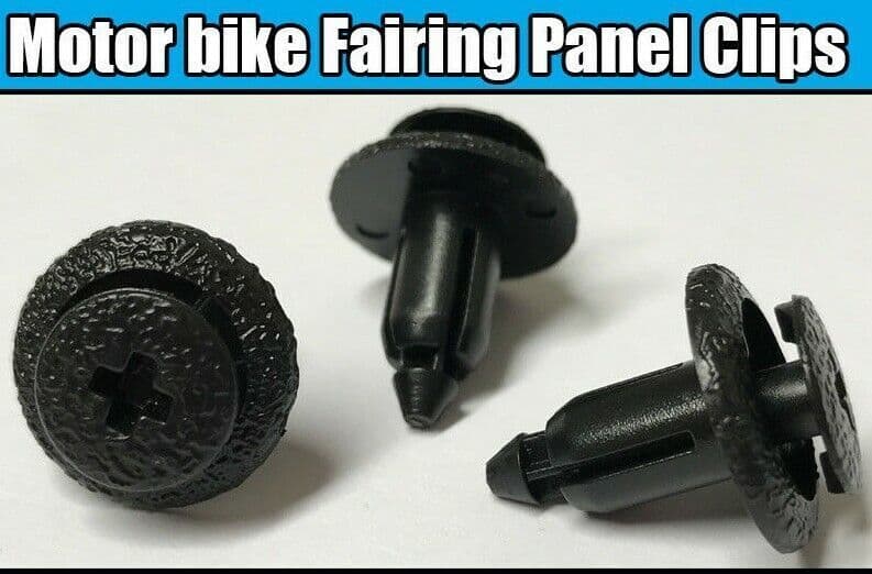 5x Plastic Trim Clips for Kawasaki BMW Motorbike Fairing Panel 7mm Easy Removal