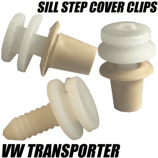 5x Plastic Trim Clips + Insert Grommets for VW Transporter V T5 Sill Step Cover