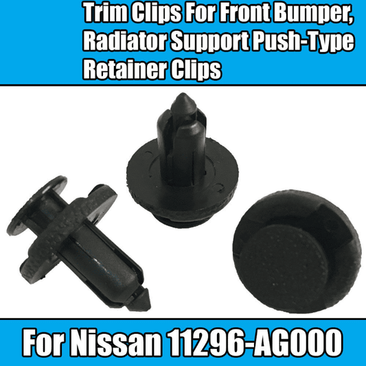 5x Push-Type Retainer Trim Clips for Nissan Front Bumper Radiator Support