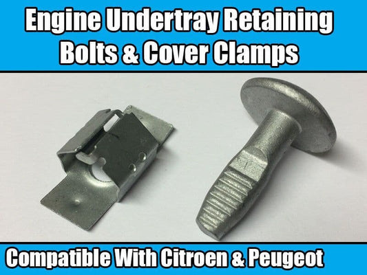 5x Retaining Bolts Cover Clamp Clip Pair for Citroen & Peugeot Engine Undertray