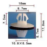 5x Trim Clips for Suzuki Grand Vitara & Toyota Previa Rav4 Cover Protector