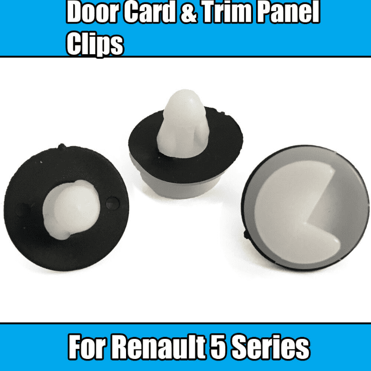5x Trim Clips with Rubber Washer for Renault Door Card Trim Panel