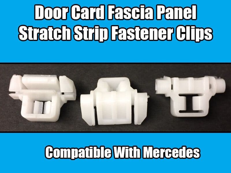 5x White Clips for Mercedes W124 Door Card Fascia Panel Scratch Strip Shield