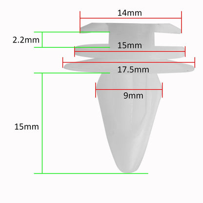 5x White Plastic Clips for BMW E34 E36 E39 E39 E46 Interior Door Card Panel Trim
