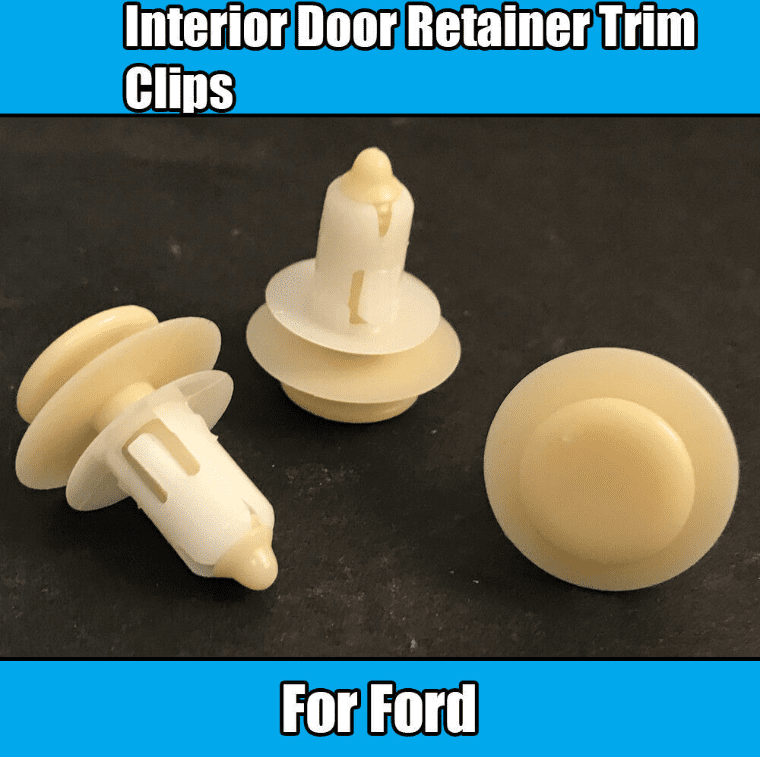 5x White Plastic Clips for Ford Floor Covering Interior Door Trim