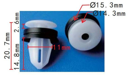 5x White Plastic Clips for Land Range Rover Freelander Door Card Trim Panel