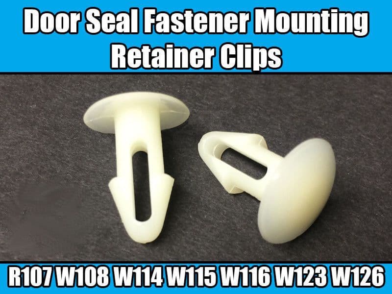 5x White Plastic Clips for Mercedes Door Seal Fastener 000-987-10-15