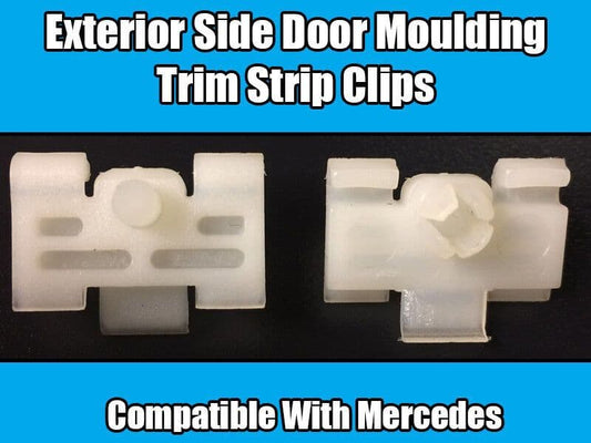 5x White Plastic Clips for Mercedes W124 E-Class Exterior Door Moulding Strip