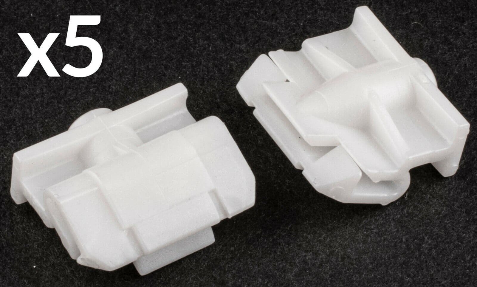 5x White Plastic Clips for Mercedes W124 W201 Sideboard Clamp Side Cover Trim