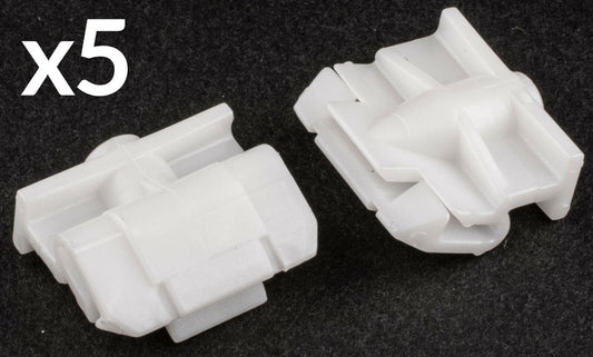 5x White Plastic Clips for Mercedes W124 W201 Sideboard Clamp Side Cover Trim