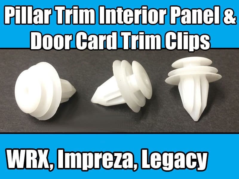 5x White Plastic Clips for Subaru Pillar Trim Interior Panel & Door Card Trim