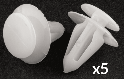 5x White Plastic Clips for Vauxhall Interior Door Card Panel Cover Trim