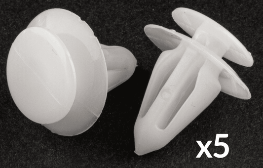 5x White Plastic Clips for Vauxhall Interior Door Card Panel Cover Trim