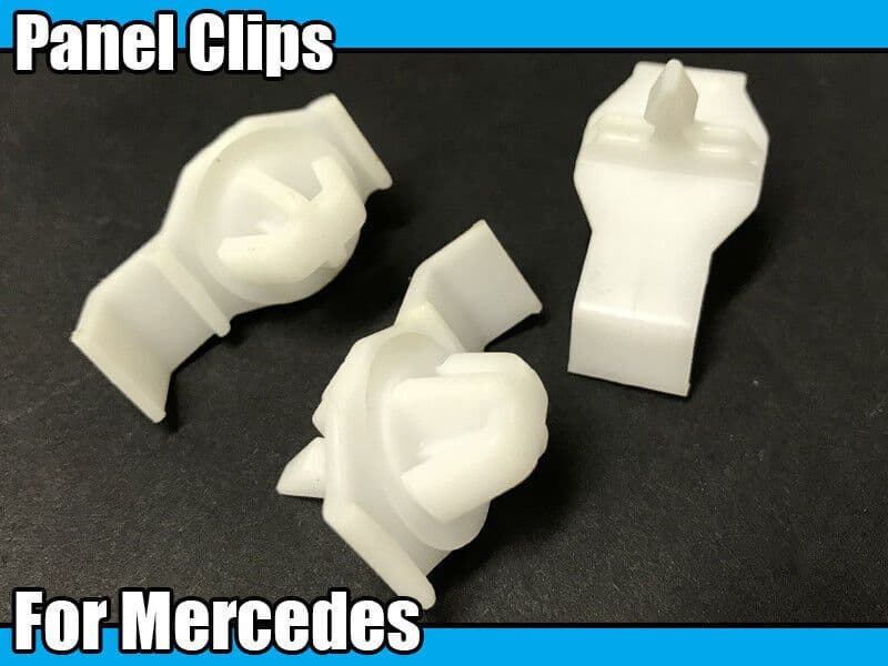 5x White Plastic Side Panel Trim Clips 0019884781 for Mercedes W124 W201 190