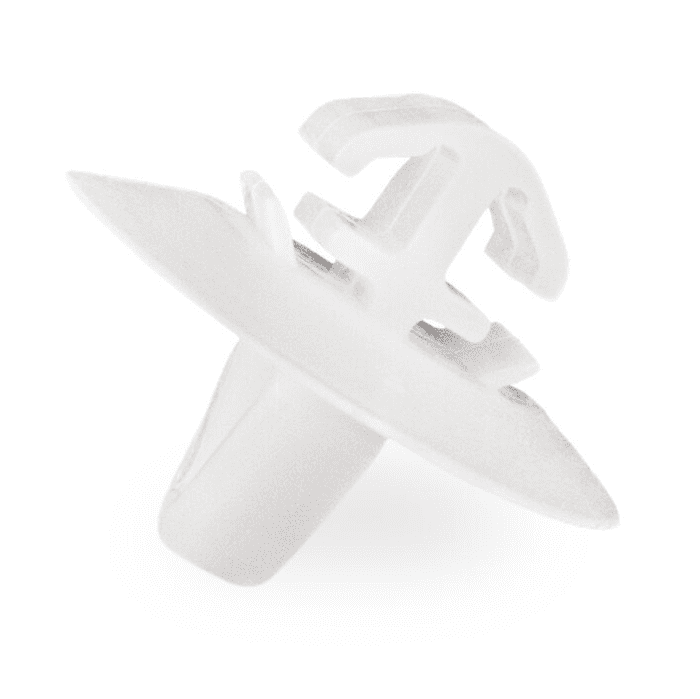 5x White Plastic Trim Clips for Fiat Renault Door Bumper Side Mouldings