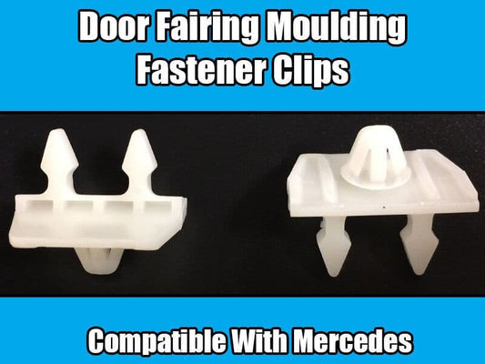 5x White Plastic Trim Clips for Mercedes Door Moulding 0019884681