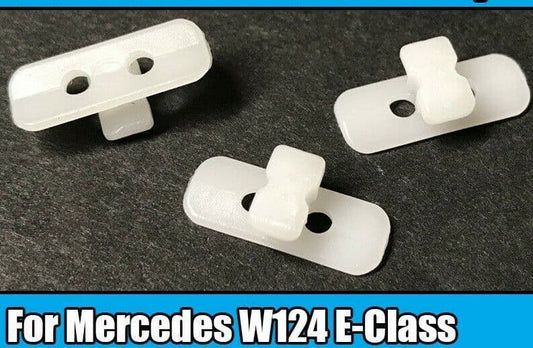 5x White Plastic Trim Clips for Mercedes W124 E-Class Exterior Panels