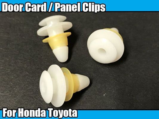 5x White Trim Clips for Toyota Camry Honda Crv Civic Interior Panel/Door Card