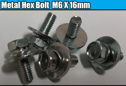 5xM6x16  Metal Hex Bolt with Captive Washer O Ring for Honda 93405-0601608