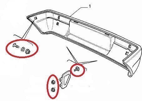 6 Bumper Bolts Metal Connection Screws for Fiat Panda 4X4 141A 750 1000 7628035