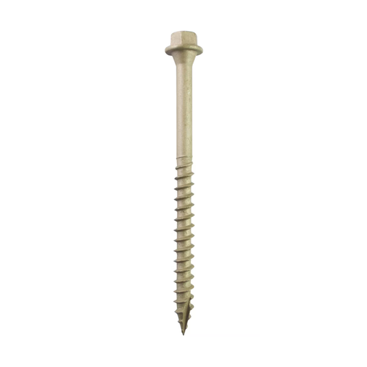 6.5mmx150mm 6" Timberfix Railway Sleeper Decking Wood Screws - Hex Head - Sold individually