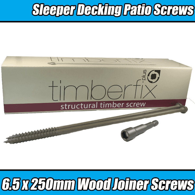 6.5mmx250mm Timberfix Structural Sleeper Decking Hex Screws