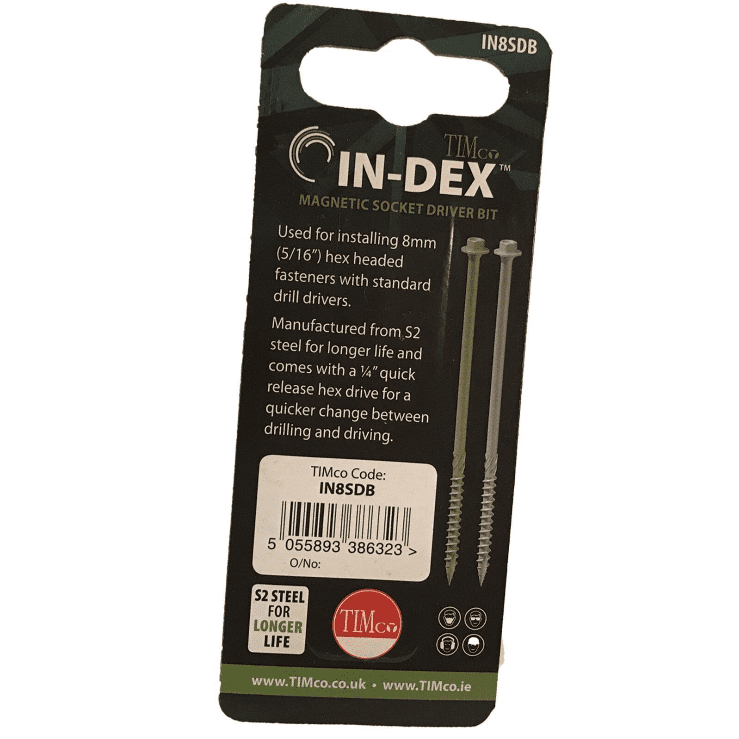 6.7X150mm 6" Hex Head Landscape Wood Screws Sleeper Decking Timber In-Dex