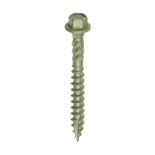 6.7X60mm 2.5" Hex Head Landscape Wood Screws Sleeper Decking Timber In-Dex