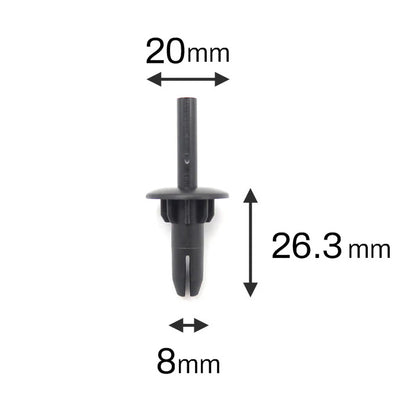 Plastic Push Rivet Clips for Audi A3 Front Bumper Top Grille Air Intake 8L0807300