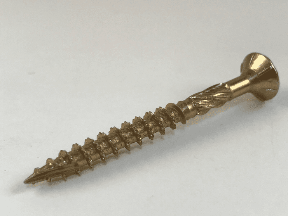 6G 3.5mm Premium Cutter Thread Wood Timber Screws  Pozi Csk Timberfix 360 Gold