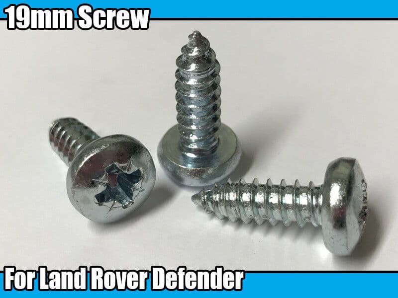 6x Wing Panel Headlight Floor Bonnet 19mm Screws for Land Rover Defender 90 110