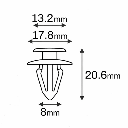 30x Trim Clip Set for Skoda Roomster Engine Cover Bumper Wheel Arch Door Panel